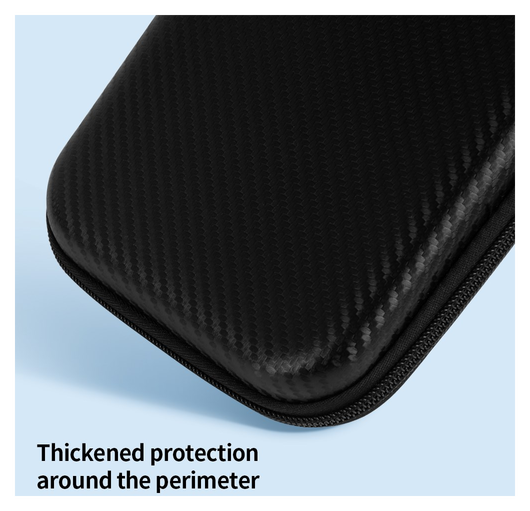 Nintendo Switch 2 Hoesje Opberghoes Carbon Fiber Travel Case Zwart afbeelding 7