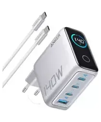 Anker Zolo (140W) USB-C Laptop Oplader GaN Snellader voor MacBook/Laptop Zilver afbeelding