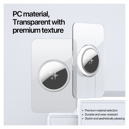 Dux Ducis AirTag Kaarthouder voor Portemonnee / Pasjeshouder Transparant 2-Pack afbeelding 7