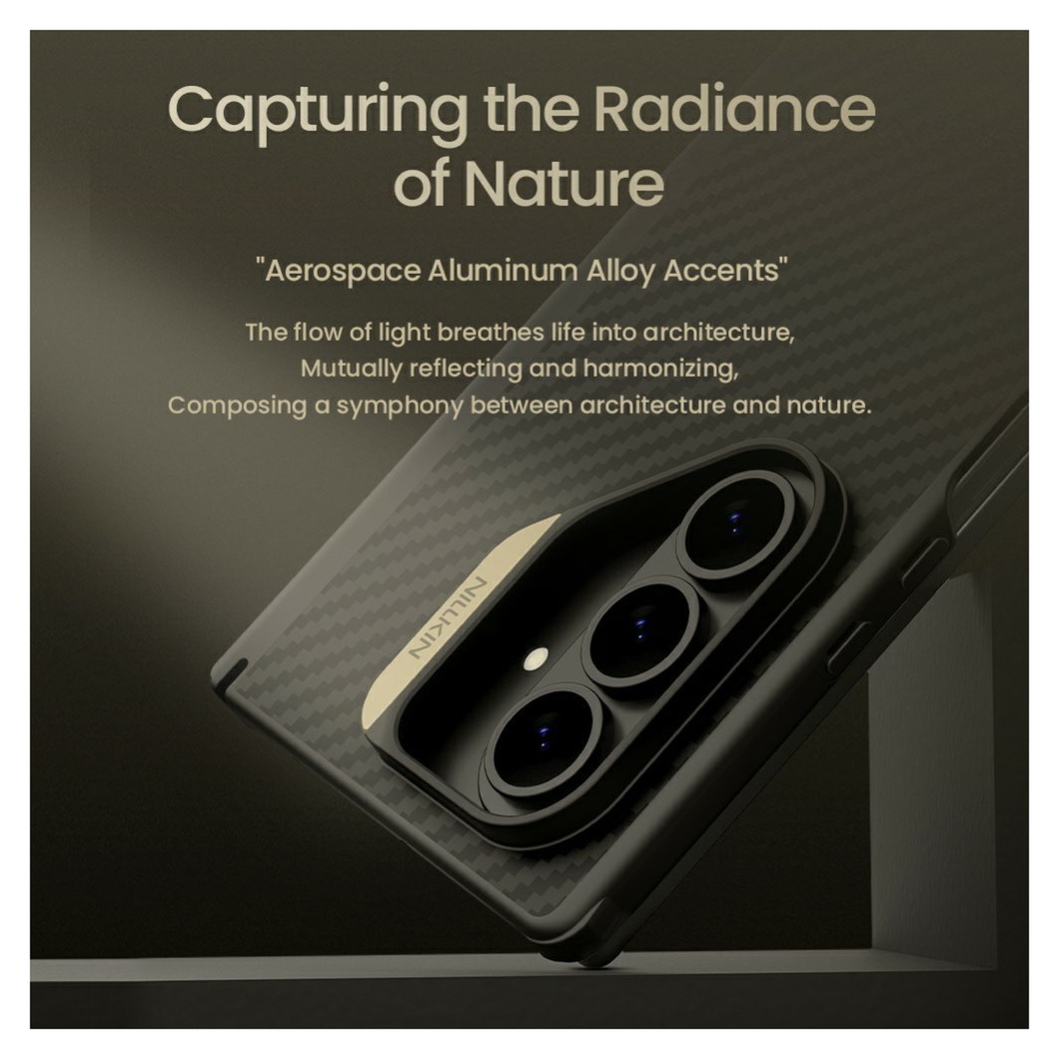 Nillkin Synthetic Fiber Pro Samsung Galaxy Z Fold 7 Hoesje MagSafe Carbon Zwart afbeelding 5