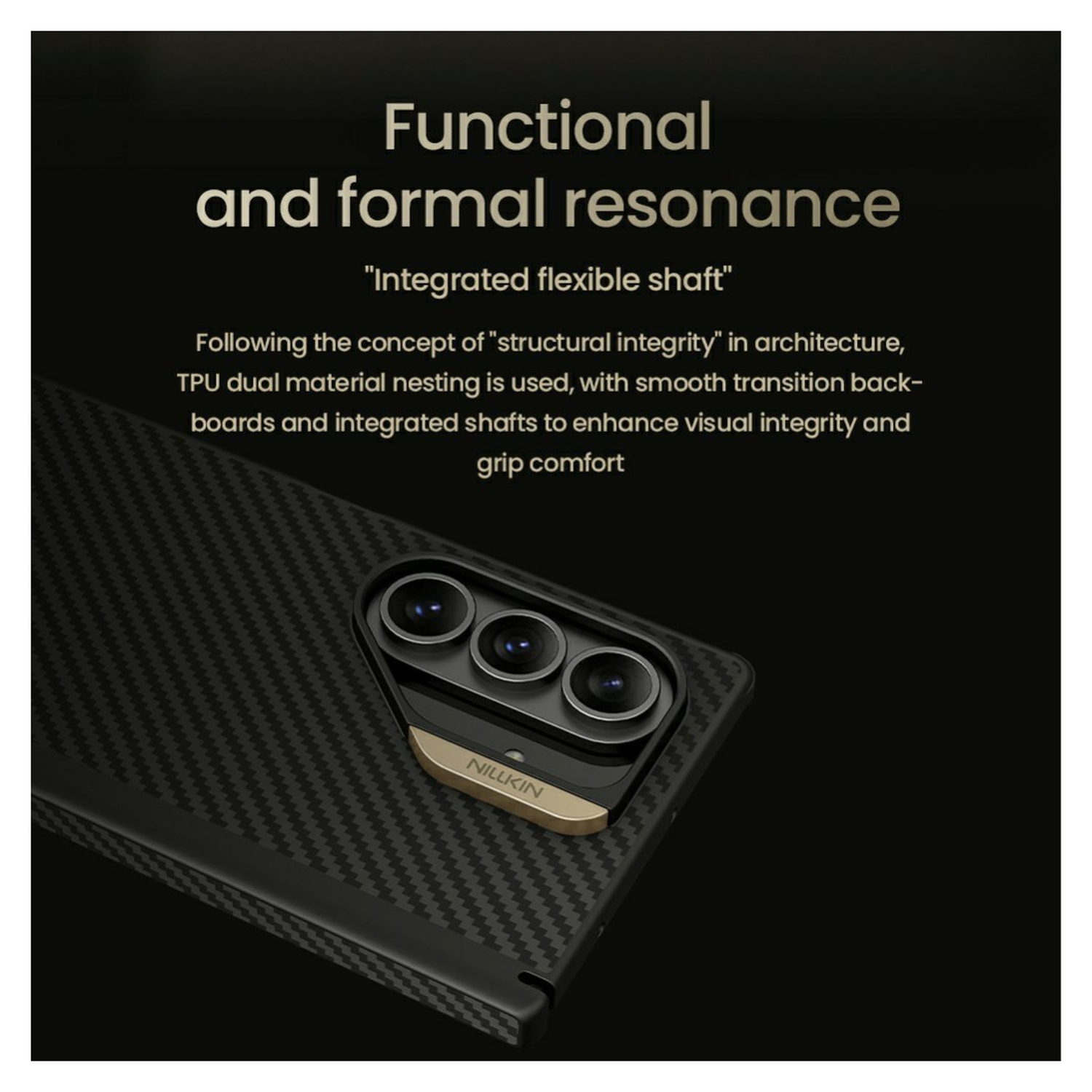 Nillkin Synthetic Fiber Pro Samsung Galaxy Z Fold 7 Hoesje MagSafe Carbon Zwart afbeelding 8