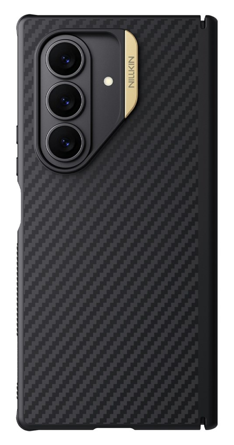 Nillkin Synthetic Fiber Pro Samsung Galaxy Z Fold 7 Hoesje MagSafe Carbon Zwart afbeelding 1