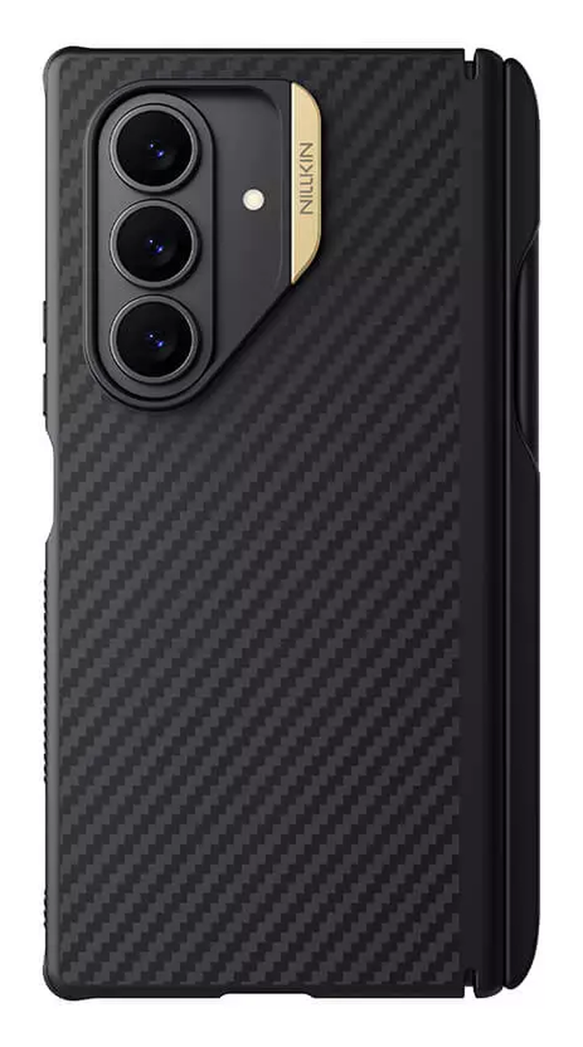 Nillkin Synthetic Fiber Pro Samsung Galaxy Z Fold 7 Hoesje met Pen MagSafe Zwart afbeelding 1