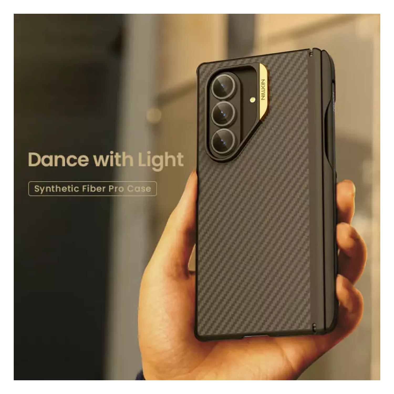 Nillkin Synthetic Fiber Pro Samsung Galaxy Z Fold 7 Hoesje met Pen MagSafe Zwart afbeelding 3