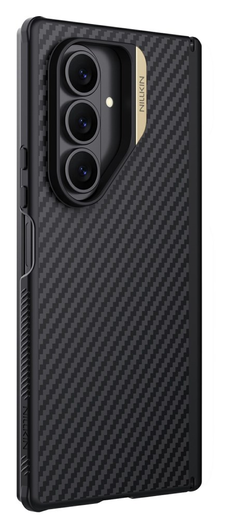 Nillkin Synthetic Fiber Pro Samsung Galaxy Z Fold 7 Hoesje MagSafe Carbon Zwart afbeelding 2