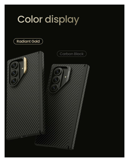 Nillkin Synthetic Fiber Pro Samsung Galaxy Z Fold 7 Hoesje MagSafe Carbon Zwart afbeelding 6