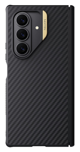 Nillkin Synthetic Fiber Pro Samsung Galaxy Z Fold 7 Hoesje MagSafe Carbon Zwart afbeelding 1