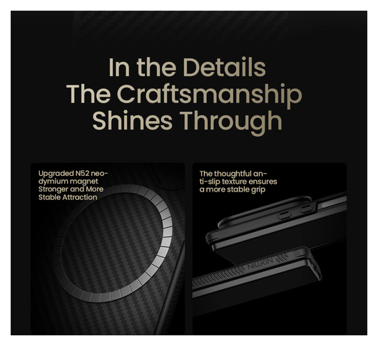 Nillkin CarboProp Samsung Z Fold 7 Hoesje MagSafe Back Cover Aramidevezel Zwart afbeelding 7