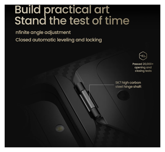 Nillkin CarboProp Samsung Z Fold 7 Hoesje MagSafe Back Cover Aramidevezel Zwart afbeelding 8