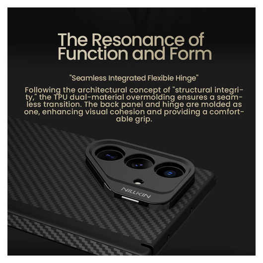 Nillkin CarboProp Samsung Z Fold 7 Hoesje MagSafe Back Cover Aramidevezel Zwart afbeelding 6