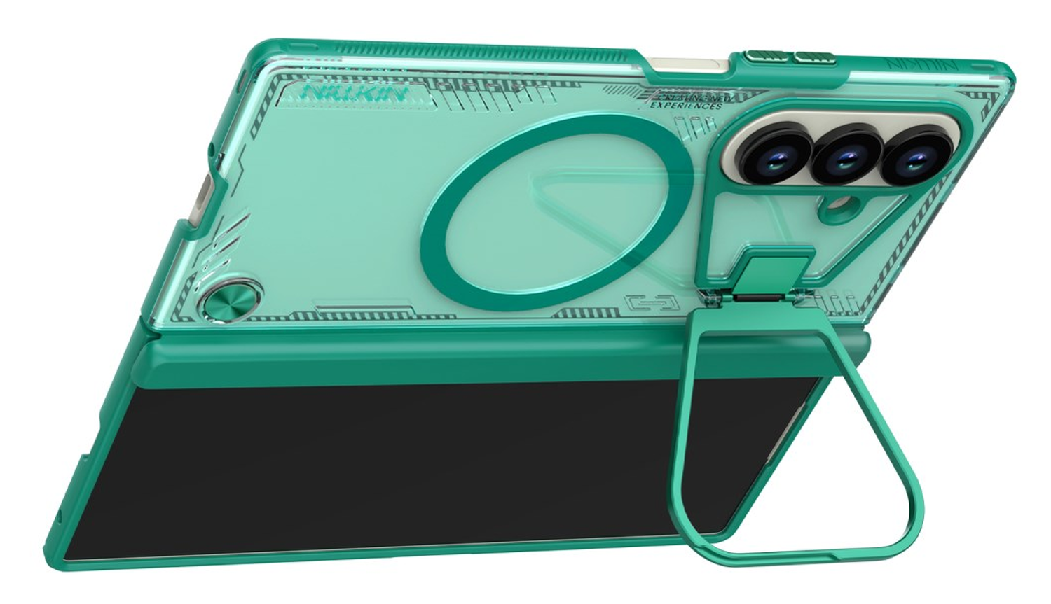 Nillkin IceBlade Prop Samsung Galaxy Z Fold 7 Hoesje MagSafe Back Cover Groen afbeelding 2