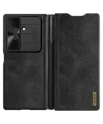 Nillkin Qin Leather Samsung Galaxy Z Fold 7 Hoesje Book Case Pen Edition Zwart afbeelding