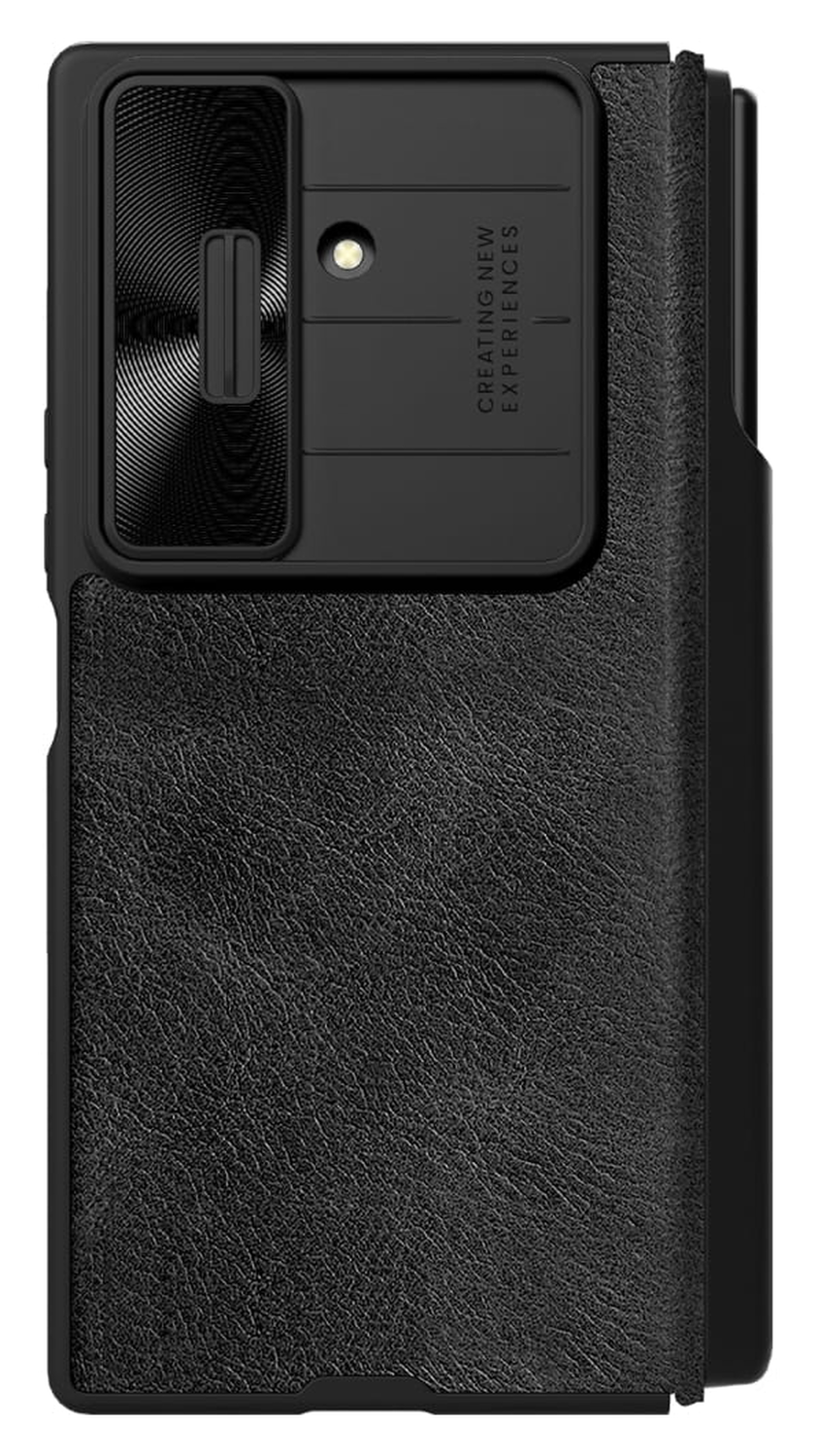 Nillkin Qin Leather Samsung Galaxy Z Fold 7 Hoesje Book Case Pen Edition Zwart afbeelding 3