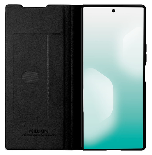 Nillkin Qin Leather Samsung Galaxy Z Fold 7 Hoesje Book Case Pen Edition Zwart afbeelding 2