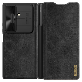 Nillkin Qin Leather Samsung Galaxy Z Fold 7 Hoesje Book Case Pen Edition Zwart afbeelding