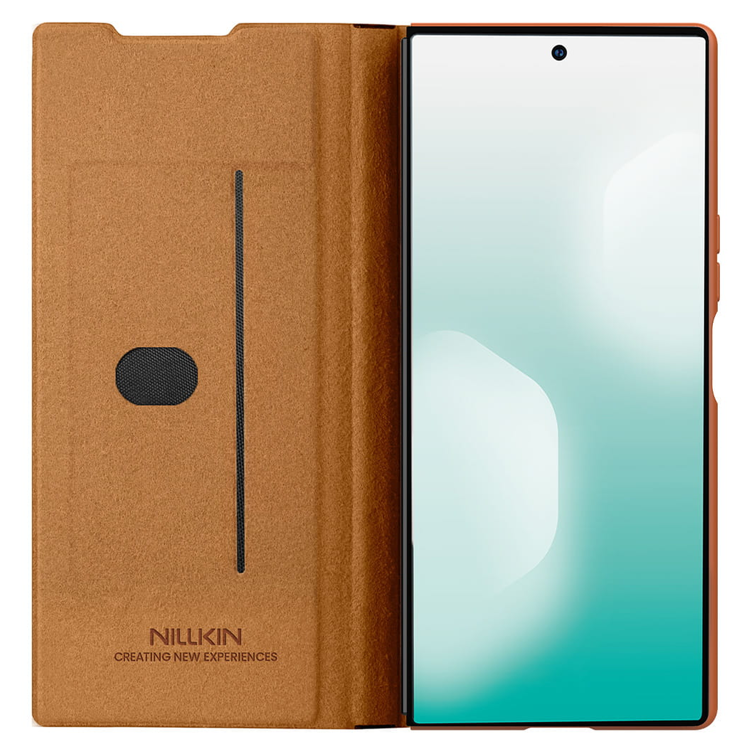 Nillkin Qin Leather Samsung Galaxy Z Fold 7 Hoesje Book Case Pen Edition Bruin afbeelding 2