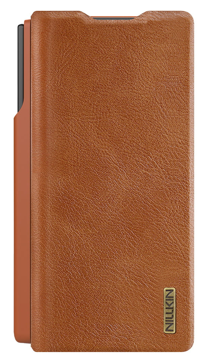Nillkin Qin Leather Samsung Galaxy Z Fold 7 Hoesje Book Case Pen Edition Bruin afbeelding 4