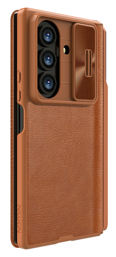 Nillkin Qin Leather Samsung Galaxy Z Fold 7 Hoesje Book Case Pen Edition Bruin afbeelding 5