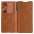 Nillkin Qin Leather Samsung Galaxy Z Fold 7 Hoesje Book Case Pen Edition Bruin
