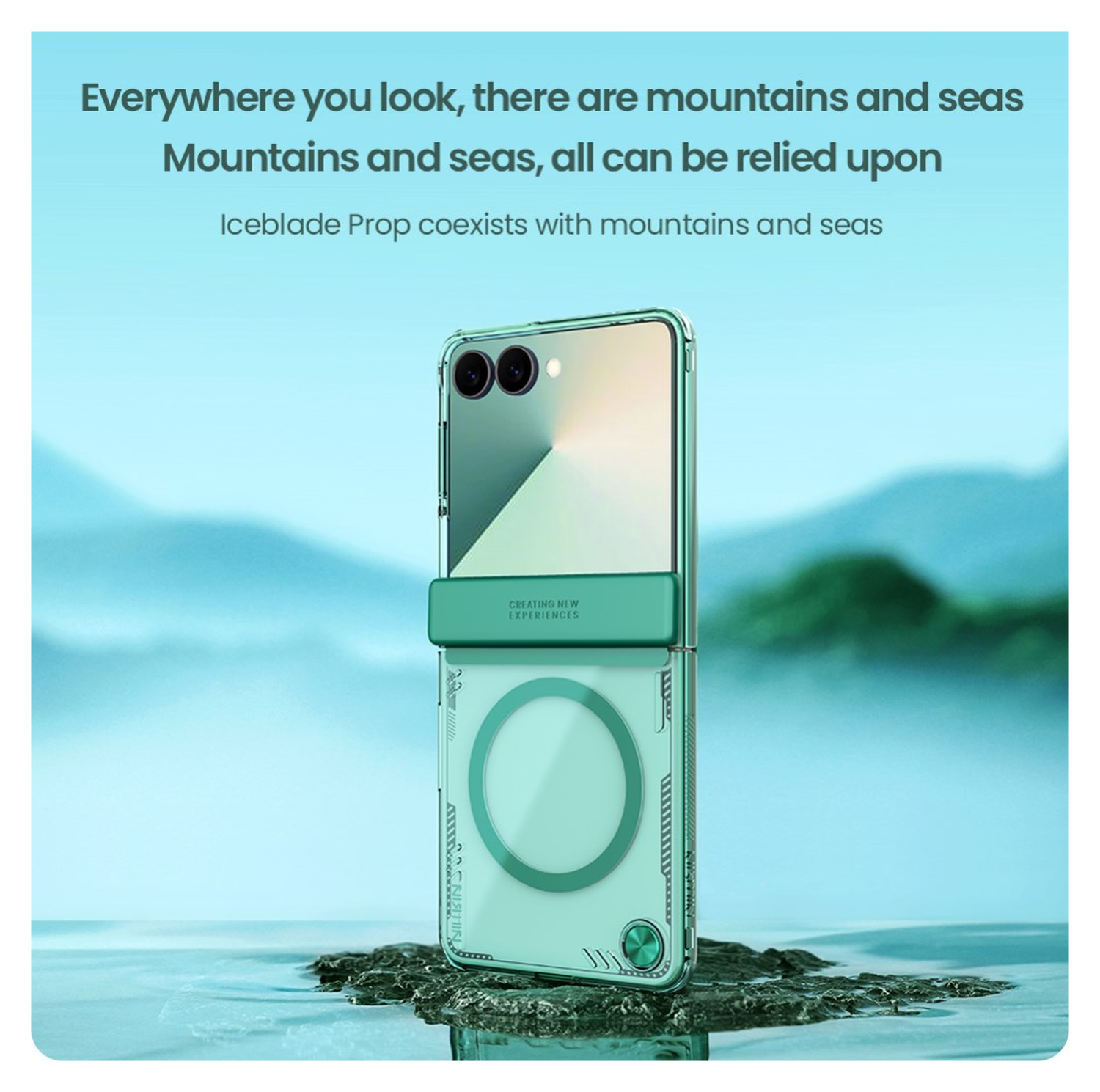 Nillkin IceBlade Prop Samsung Galaxy Z Flip 7 Hoesje MagSafe Back Cover Zwart afbeelding 3