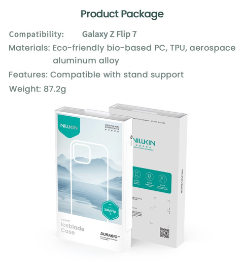 Nillkin IceBlade Prop Samsung Galaxy Z Flip 7 Hoesje MagSafe Back Cover Zwart afbeelding 9