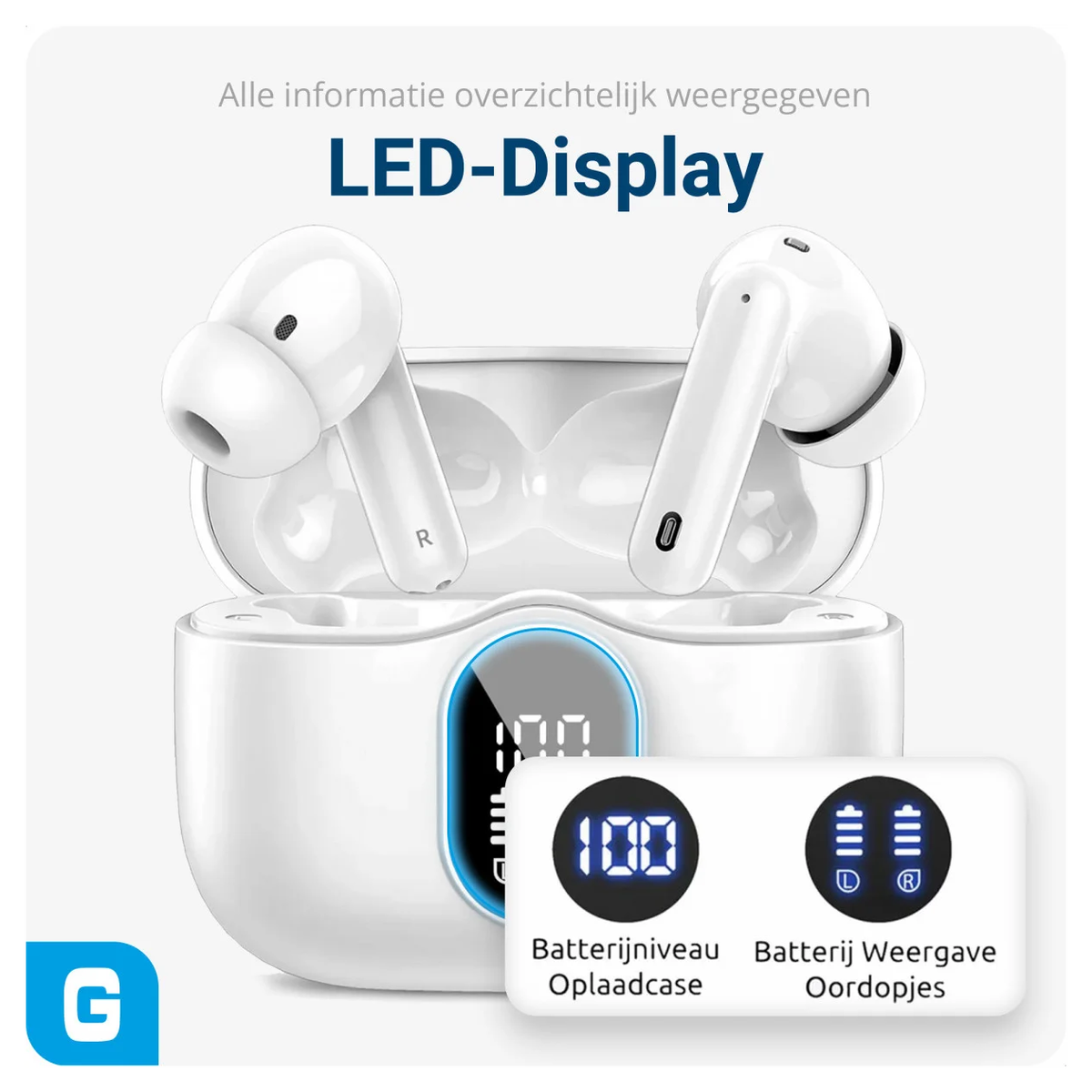 Duo Pack SBG Draadloze Oordopjes met Bluetooth Noise Cancelling Wit afbeelding 6