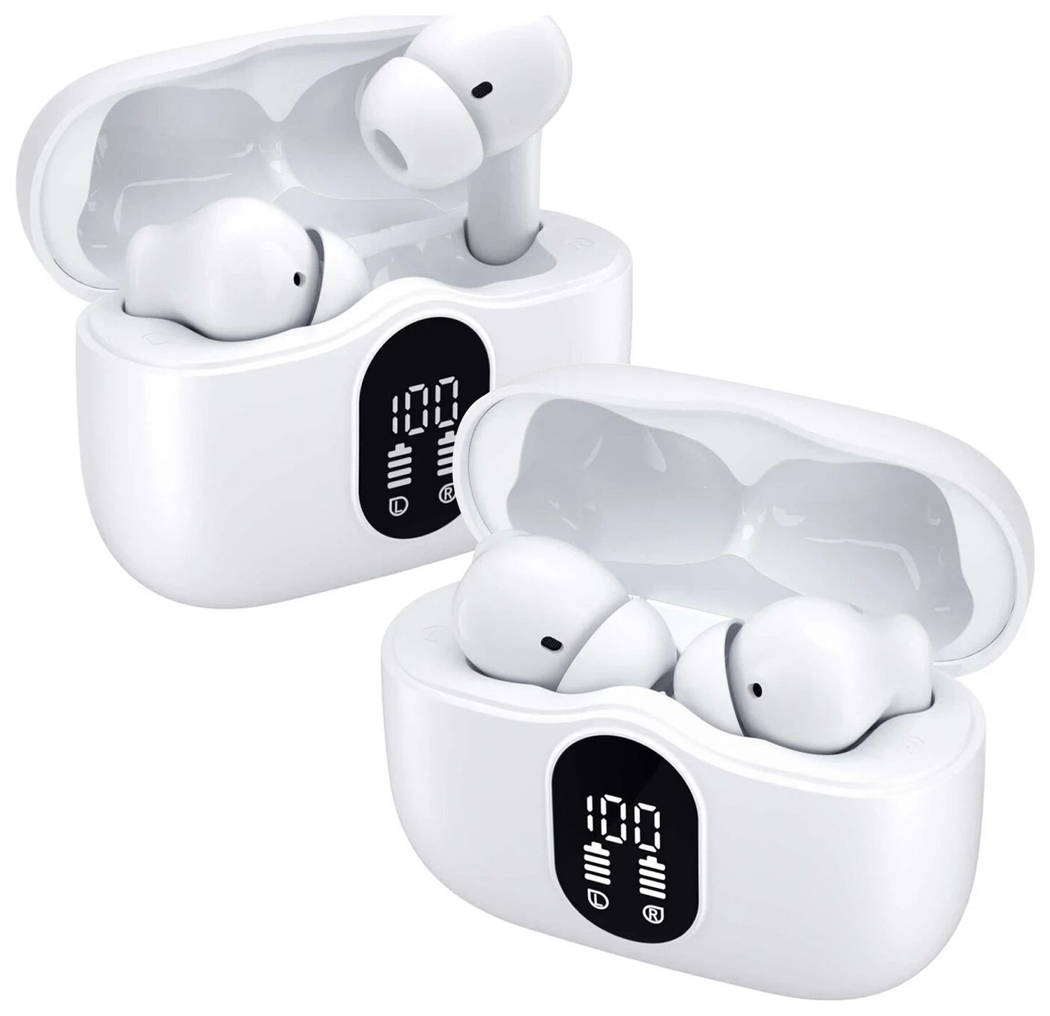 Duo Pack SBG Draadloze Oordopjes met Bluetooth Noise Cancelling Wit afbeelding 1