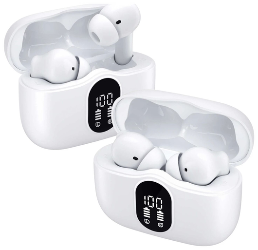 Duo Pack SBG Draadloze Oordopjes met Bluetooth Noise Cancelling Wit afbeelding 1