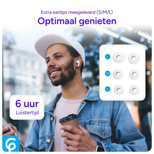 Duo Pack SBG Draadloze Oordopjes met Bluetooth Noise Cancelling Wit afbeelding 6