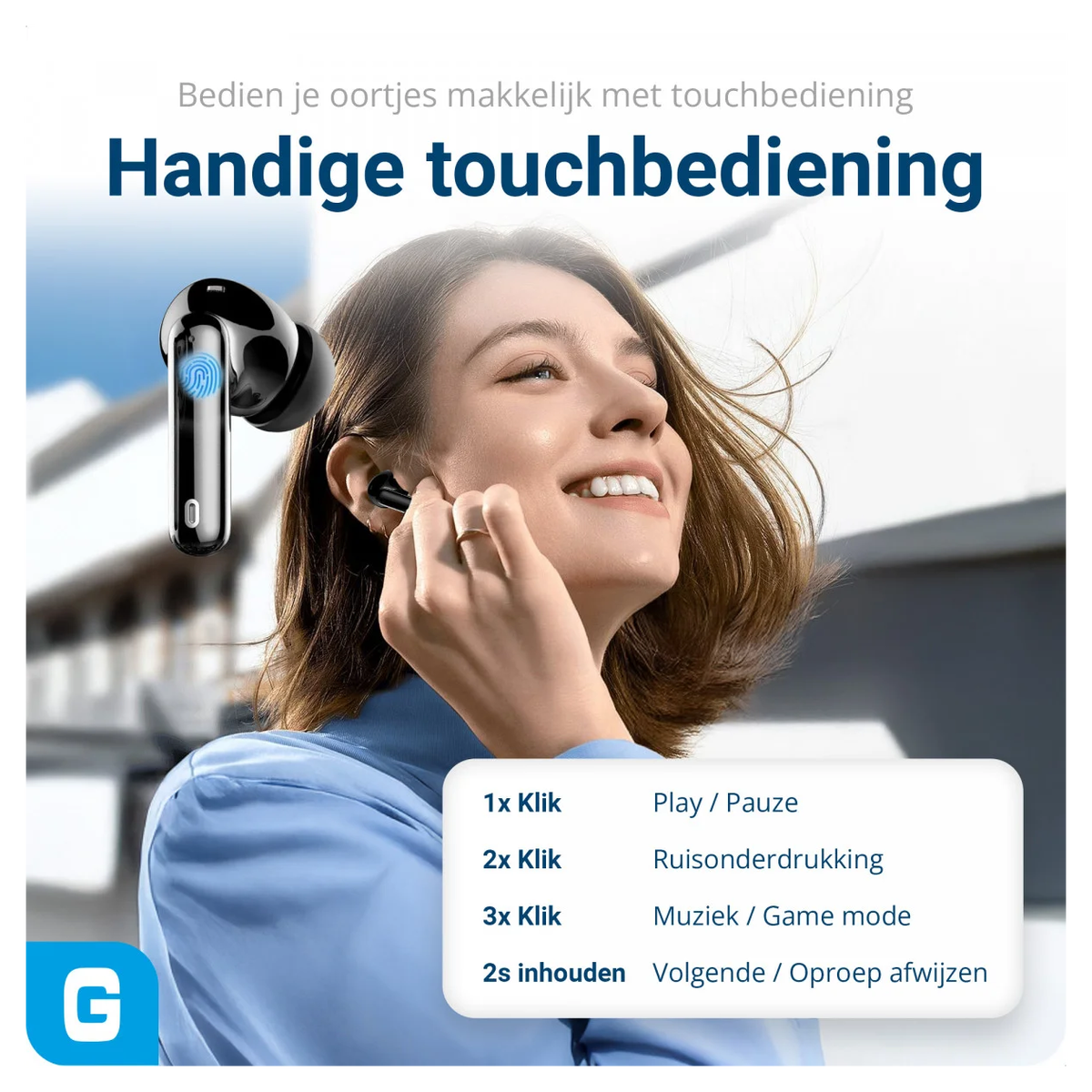 Duo Pack SBG Draadloze Oordopjes met Bluetooth Noise Cancelling Zwart afbeelding 7