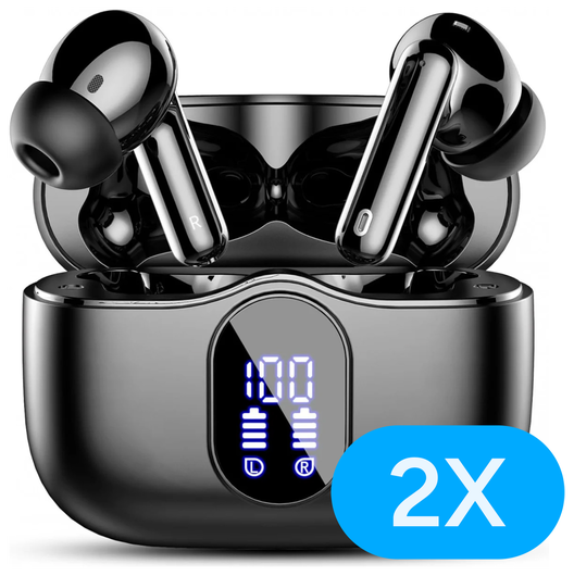 Duo Pack SBG Draadloze Oordopjes met Bluetooth Noise Cancelling Zwart afbeelding 2