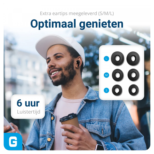 Duo Pack SBG Draadloze Oordopjes met Bluetooth Noise Cancelling Zwart afbeelding 4