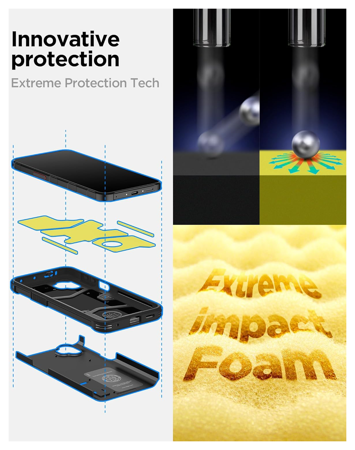 Spigen Tough Armor Samsung Galaxy Xcover 7 Pro Hoesje Back Cover Zwart afbeelding 3