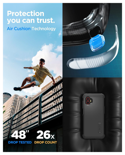 Spigen Tough Armor Samsung Galaxy Xcover 7 Pro Hoesje Back Cover Zwart afbeelding 6