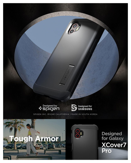Spigen Tough Armor Samsung Galaxy Xcover 7 Pro Hoesje Back Cover Zwart afbeelding 7