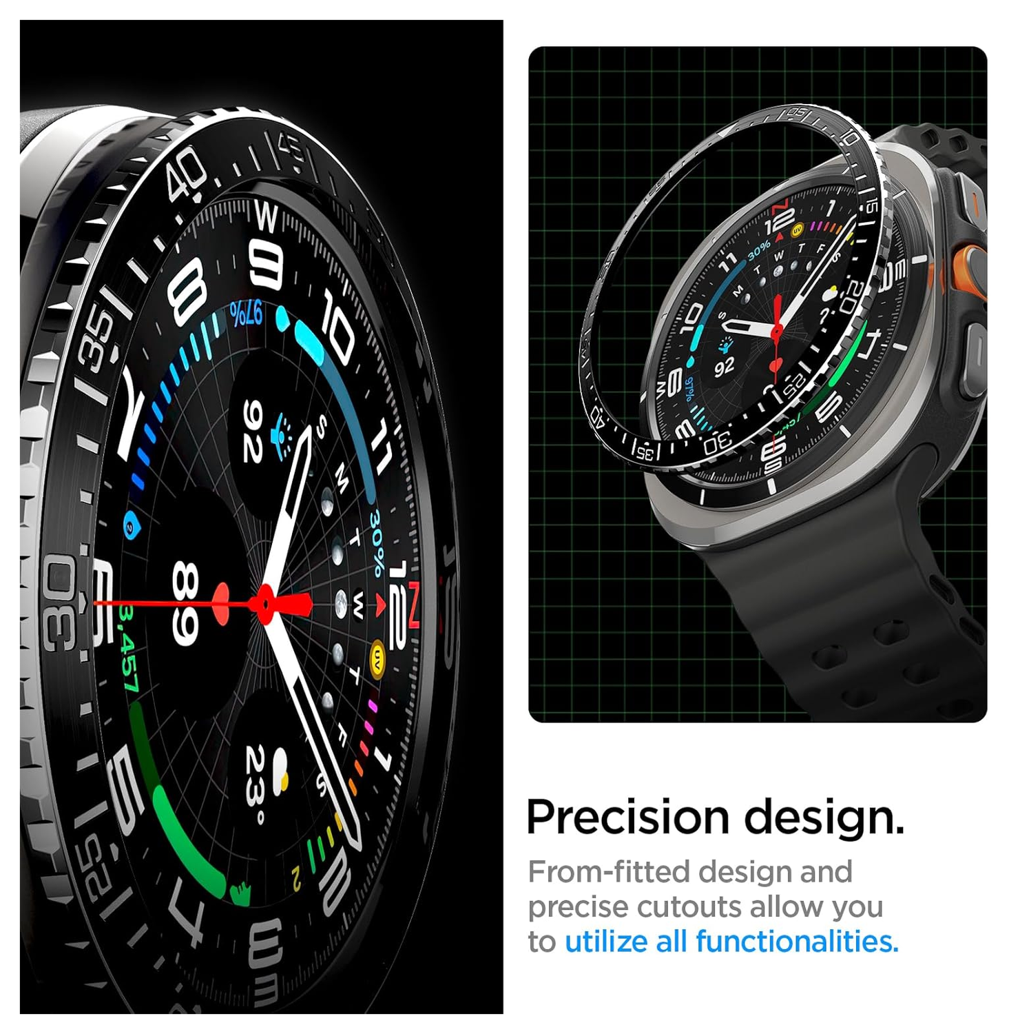 Spigen Bezel Tune Samsung Galaxy Watch Ultra Bezel Ring Protector afbeelding 3