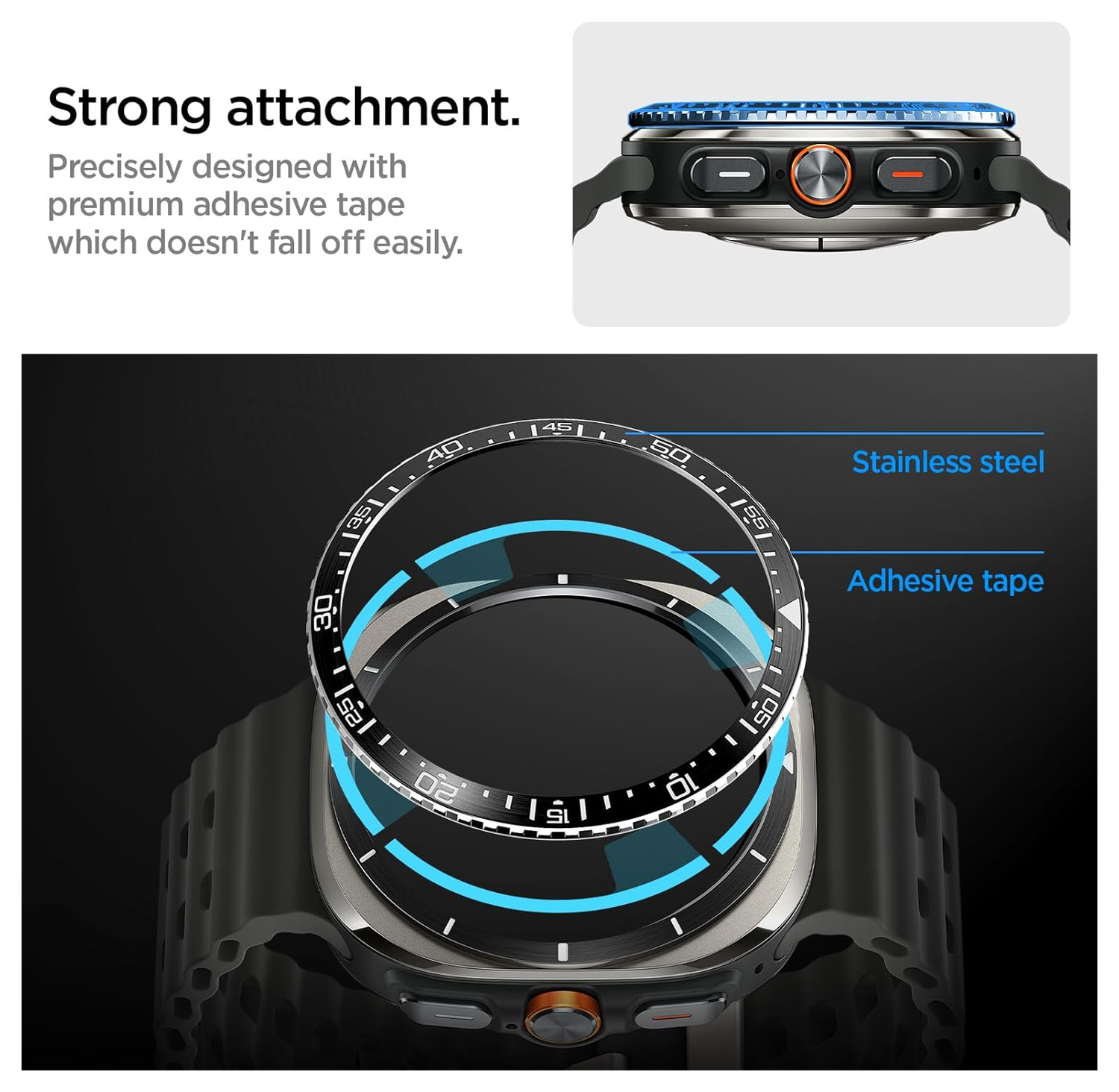 Spigen Bezel Tune Samsung Galaxy Watch Ultra Bezel Ring Protector afbeelding 5