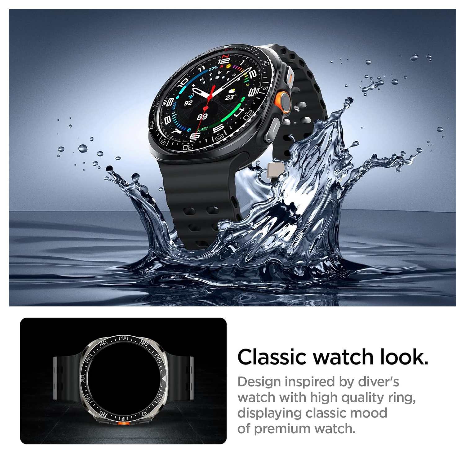 Spigen Bezel Tune Samsung Galaxy Watch Ultra Bezel Ring Protector afbeelding 7