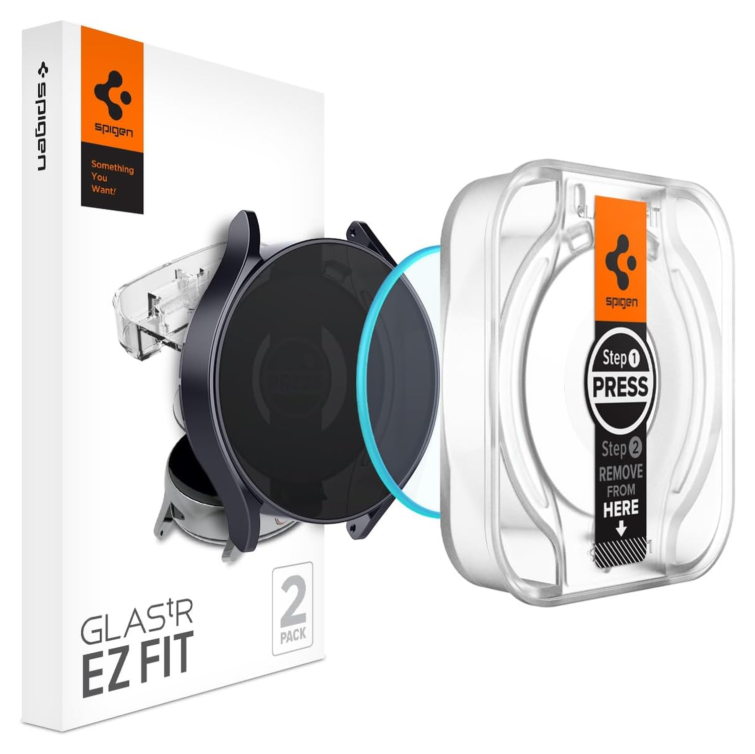 Spigen EZ Fit - Samsung Galaxy Watch 6 44MM Screen Protector Glas 2-Pack afbeelding 1