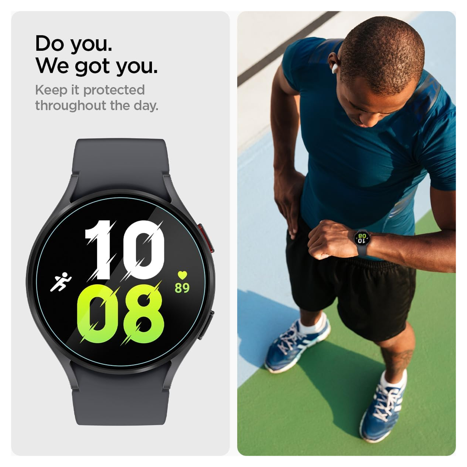Spigen EZ Fit - Samsung Galaxy Watch 6 44MM Screen Protector Glas 2-Pack afbeelding 2