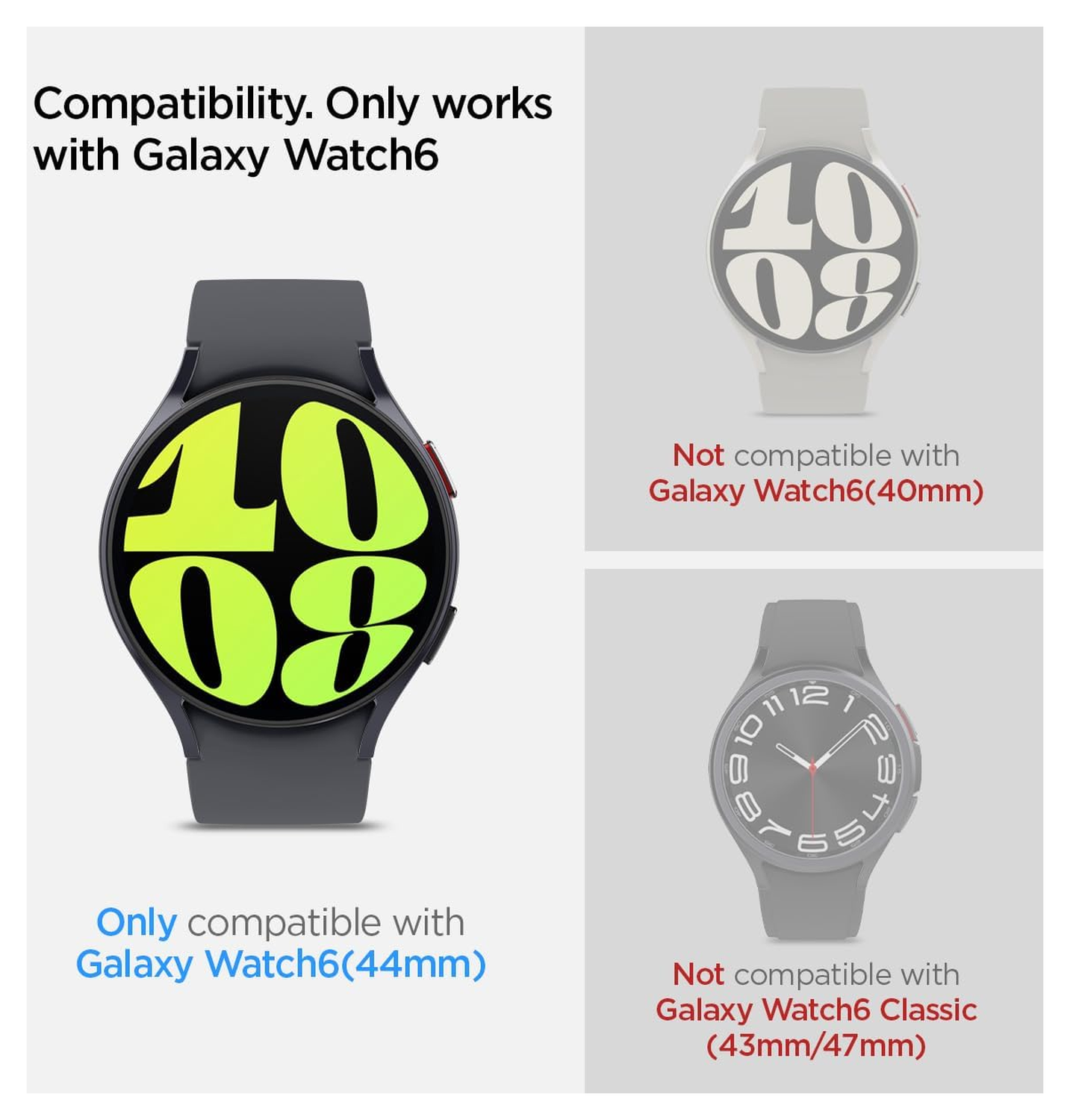 Spigen EZ Fit - Samsung Galaxy Watch 6 44MM Screen Protector Glas 2-Pack afbeelding 7