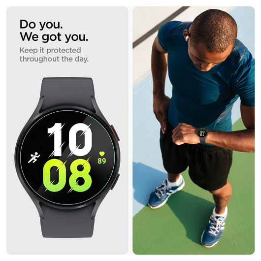 Spigen EZ Fit - Samsung Galaxy Watch 6 44MM Screen Protector Glas 2-Pack afbeelding 2