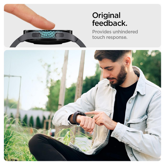 Spigen EZ Fit - Samsung Galaxy Watch 6 44MM Screen Protector Glas 2-Pack afbeelding 4