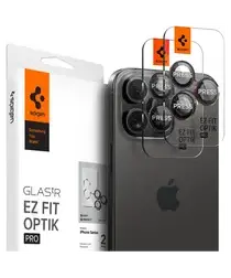Spigen Optik Pro iPhone 16 Pro (Max)/15 Pro (Max) Camera Protector Rood 2-Pack afbeelding