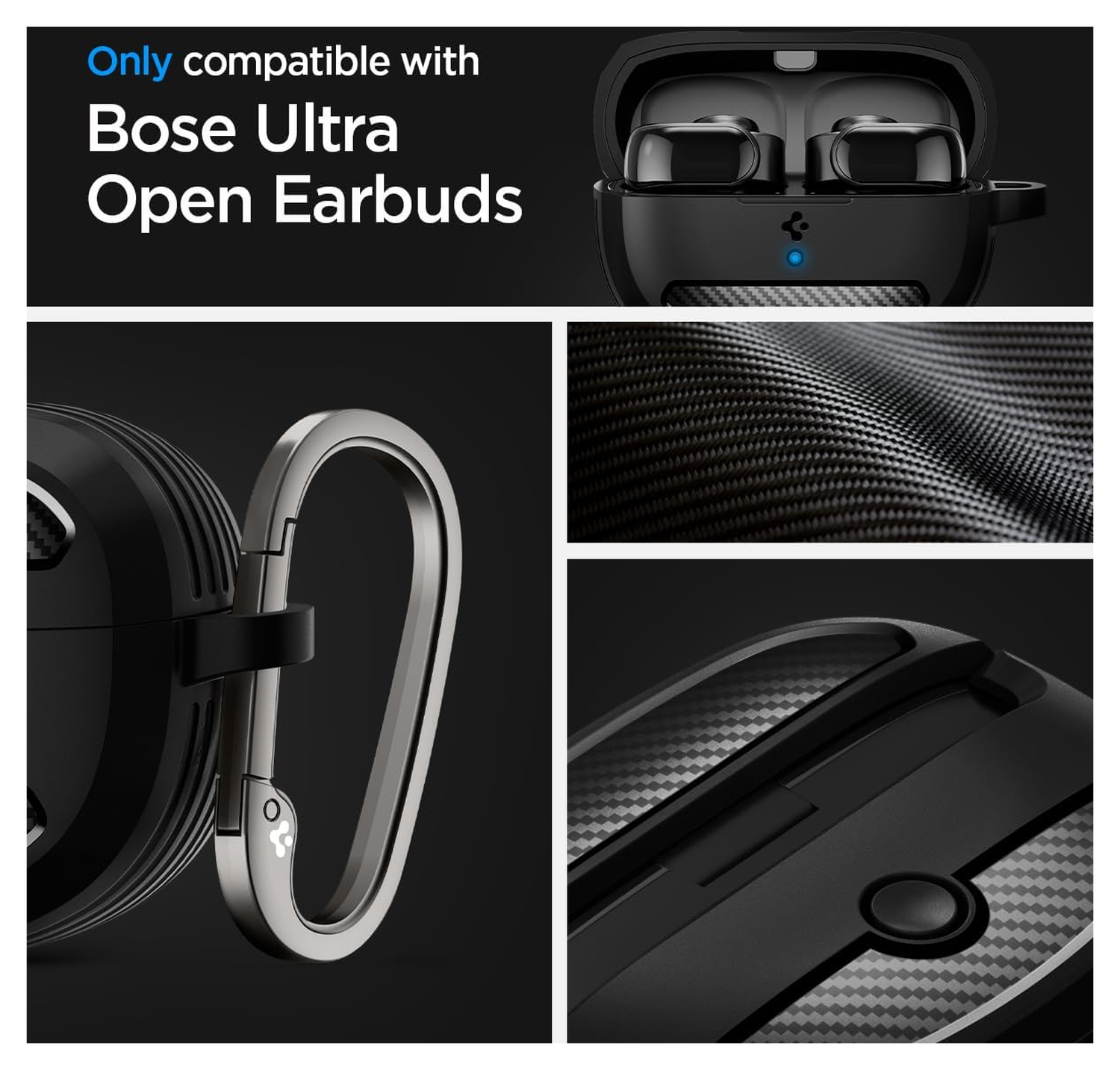 Spigen Rugged Armor Bose Ultra Open Hoesje Zwart afbeelding 4