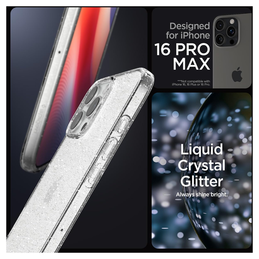 Spigen Liquid Crystal Apple iPhone 16 Pro Max Hoesje Back Cover Glitter afbeelding 2