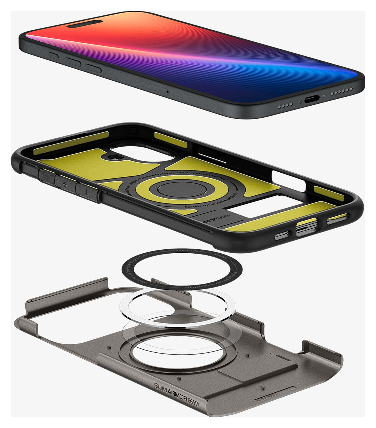 Spigen Slim Armor MagFit Apple iPhone 16 Plus Hoesje MagSafe Gunmetal afbeelding 10