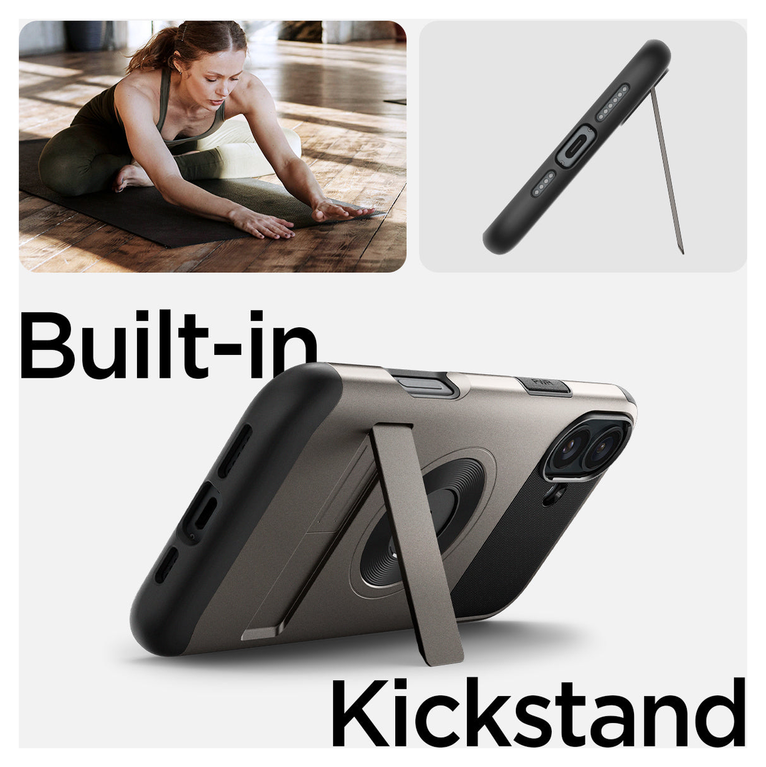 Spigen Slim Armor MagFit Apple iPhone 16 Plus Hoesje MagSafe Gunmetal afbeelding 4