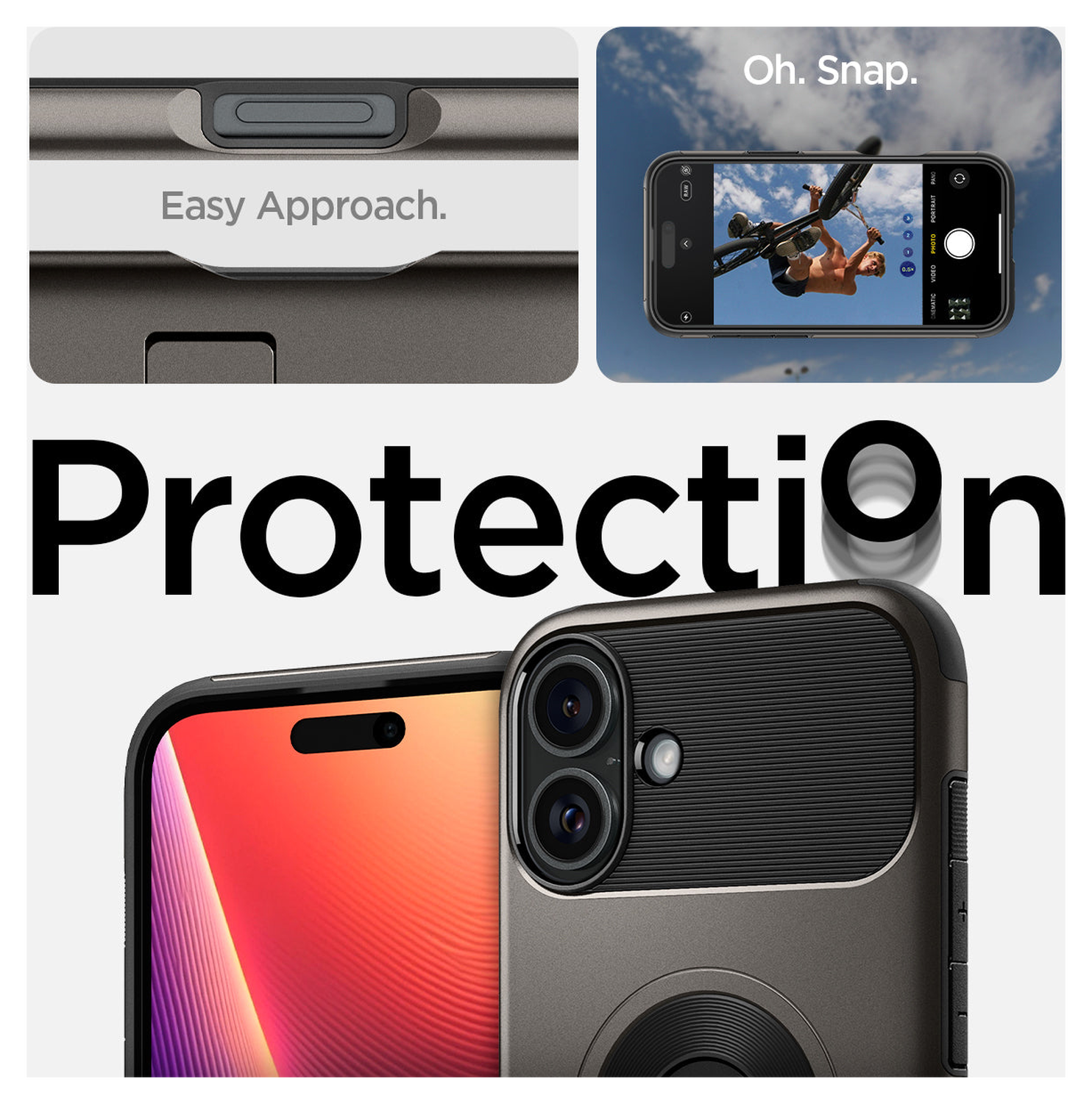 Spigen Slim Armor MagFit Apple iPhone 16 Plus Hoesje MagSafe Gunmetal afbeelding 6