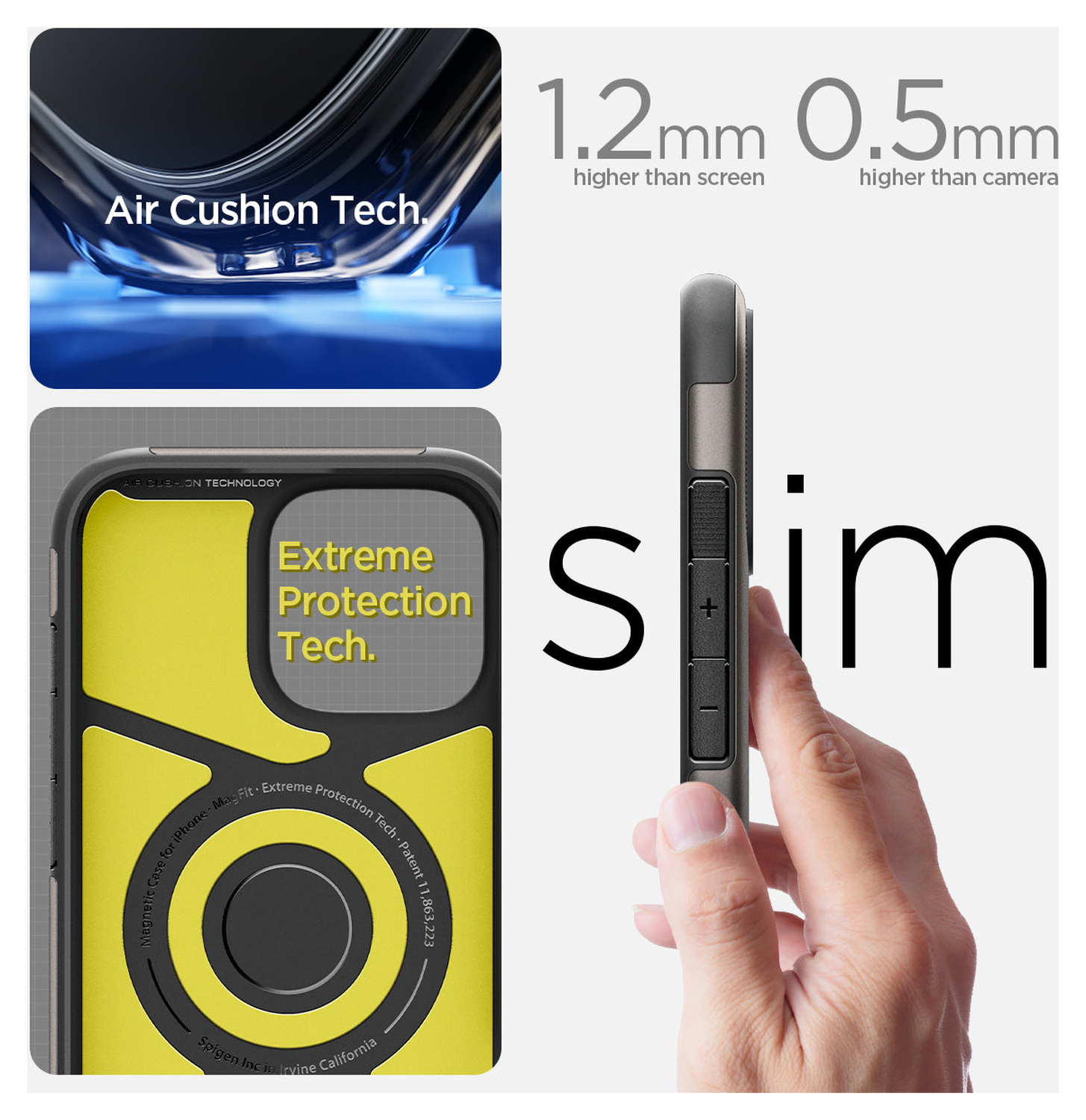 Spigen Slim Armor MagFit Apple iPhone 16 Plus Hoesje MagSafe Gunmetal afbeelding 7